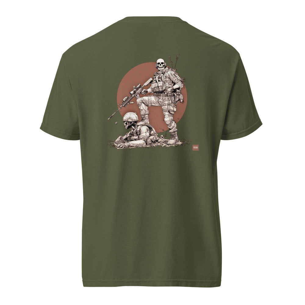 Happy Hunting T-paita – takaprintti (Hemp)