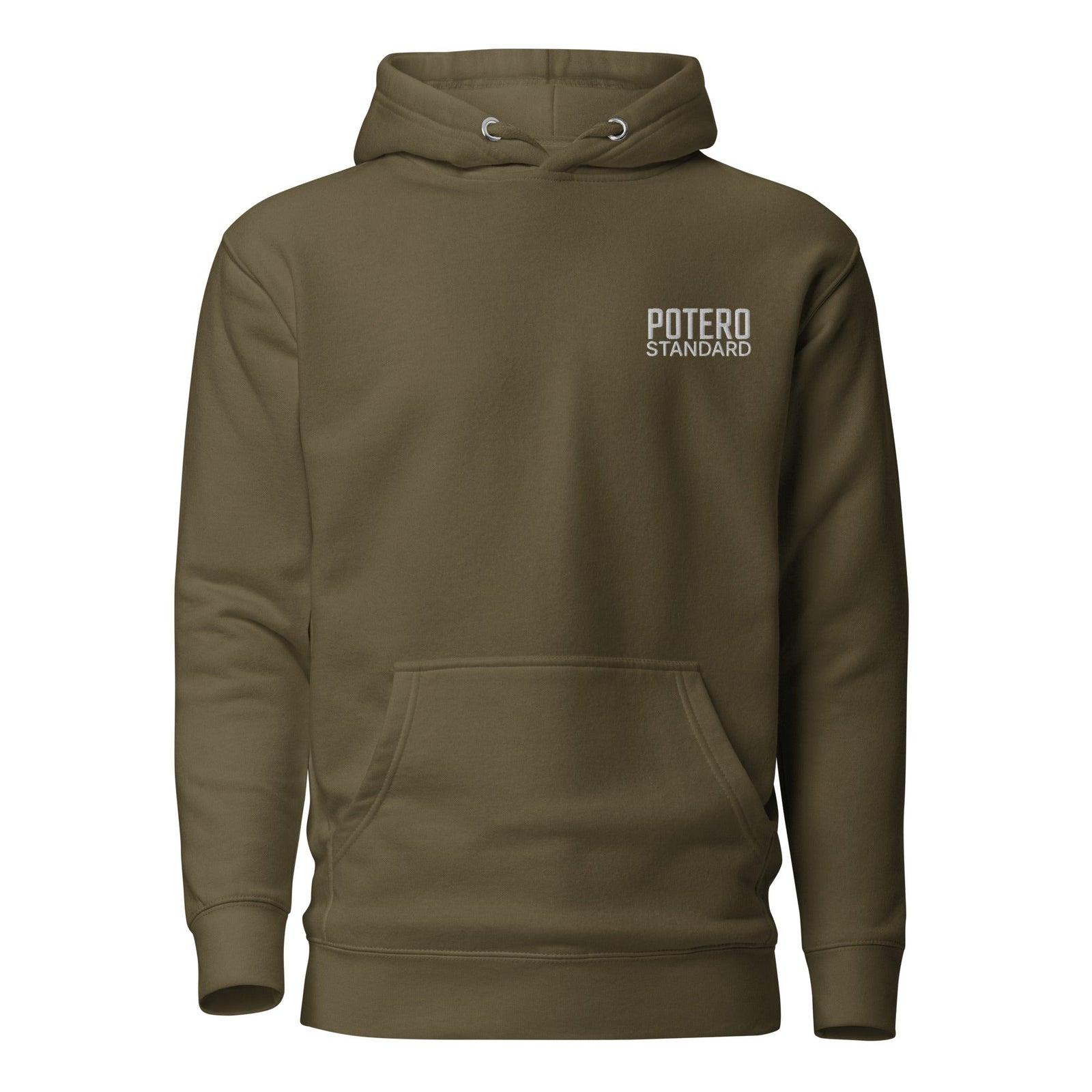 Pro Patria Huppari, military green edestä, musta brodeeraus