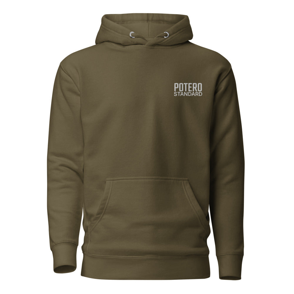 Potero Standard Viimeinen Toisto Huppari, military green edestä